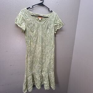 Nani Hawaii Tori Richard Womens Hawaiian Dress Large Floral Aloha Flutter Sleeve